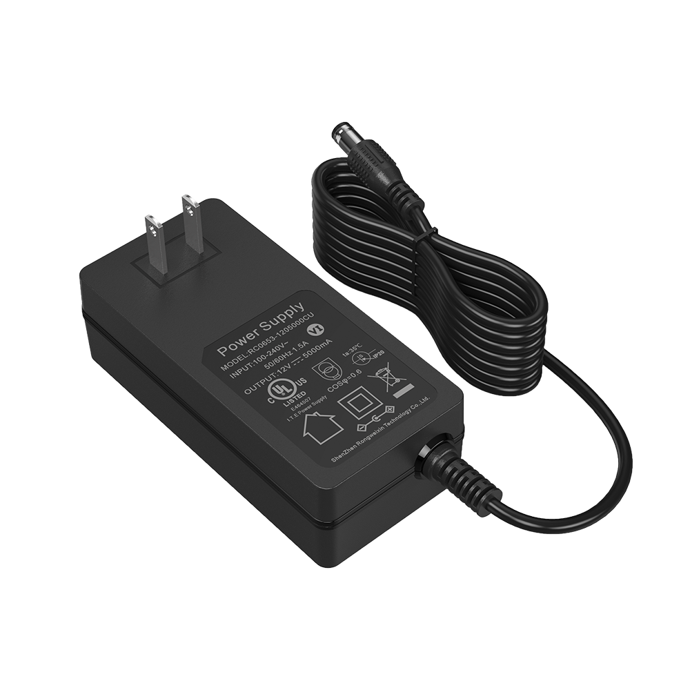 65W 24V 2.5A US Plug Wall Mount Power Adapters